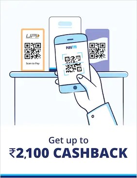 Pay Using Paytm UPI and get up to Rs.2,100 cashback
