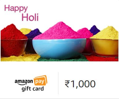 Amazon Holi Gift Cards and Vouchers
