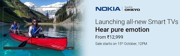 Big billion days sale - Nokia 32 inch Android TV with Sound by Onkyo