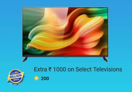 Flipkart - Get Extra ₹1000 off on Select Televisions in exchange of 200 SuperCoins