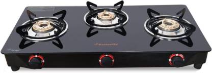 Butterfly Rapid 3 Burner Glass Manual Gas Stove